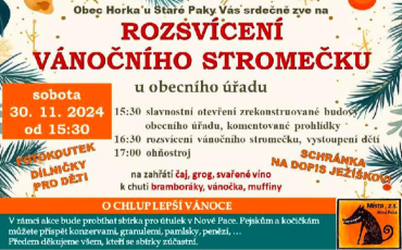 Rozsvěcení stromečku Horka: