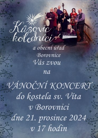 Borovnice zve na koncert. 